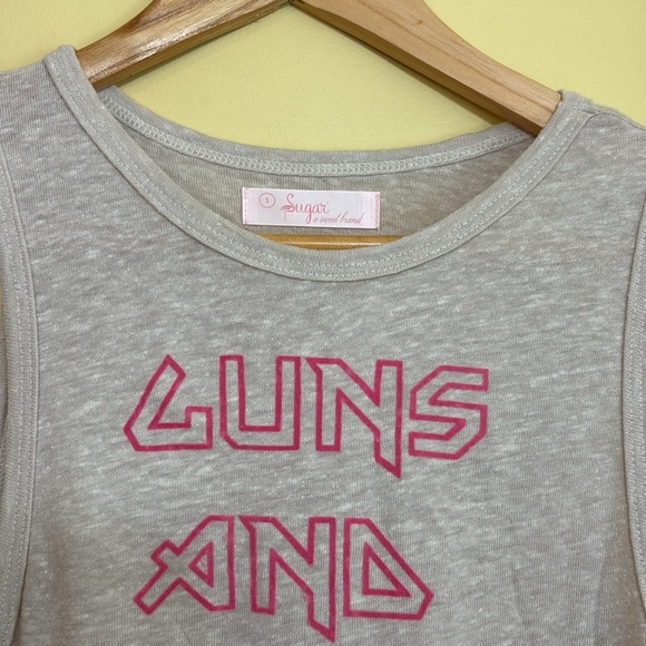 Sugar a sweet brand | NWT Guns And Rosé Sand Pink Muscle Tank Small - Picture 5 of 11